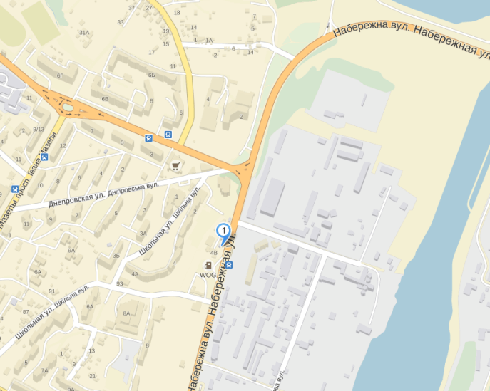 карта Вишгород